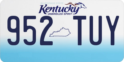 KY license plate 952TUY