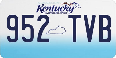 KY license plate 952TVB
