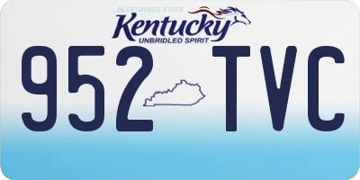 KY license plate 952TVC