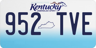 KY license plate 952TVE