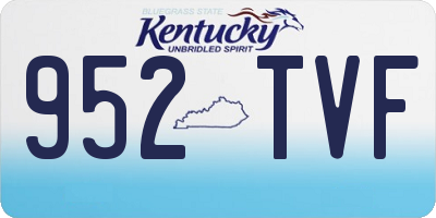 KY license plate 952TVF