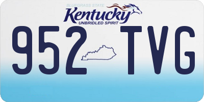 KY license plate 952TVG