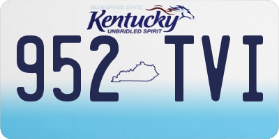 KY license plate 952TVI