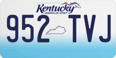 KY license plate 952TVJ