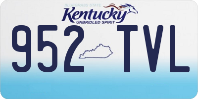 KY license plate 952TVL
