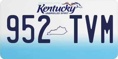 KY license plate 952TVM
