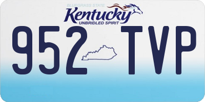 KY license plate 952TVP
