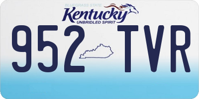 KY license plate 952TVR