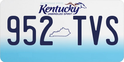 KY license plate 952TVS