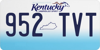 KY license plate 952TVT