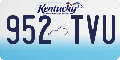 KY license plate 952TVU