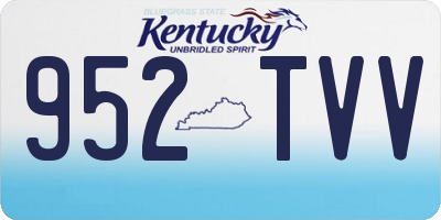 KY license plate 952TVV