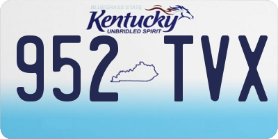 KY license plate 952TVX