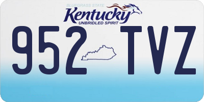 KY license plate 952TVZ