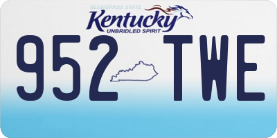 KY license plate 952TWE