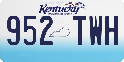 KY license plate 952TWH