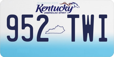 KY license plate 952TWI