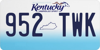 KY license plate 952TWK