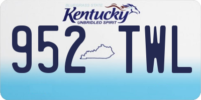 KY license plate 952TWL