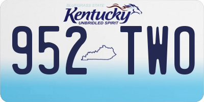 KY license plate 952TWO
