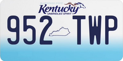 KY license plate 952TWP