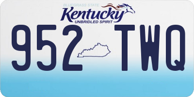 KY license plate 952TWQ