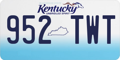 KY license plate 952TWT