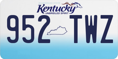 KY license plate 952TWZ
