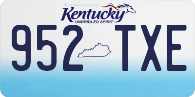 KY license plate 952TXE