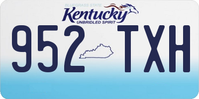 KY license plate 952TXH