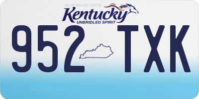 KY license plate 952TXK