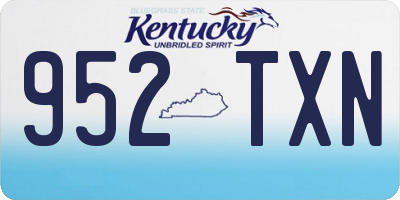 KY license plate 952TXN