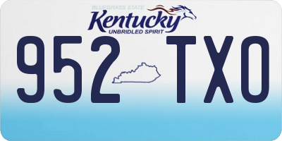 KY license plate 952TXO