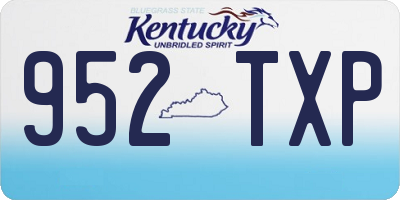 KY license plate 952TXP