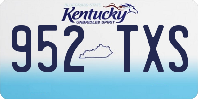 KY license plate 952TXS