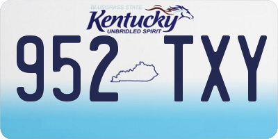 KY license plate 952TXY