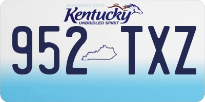 KY license plate 952TXZ