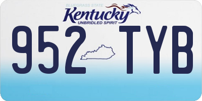 KY license plate 952TYB