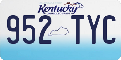 KY license plate 952TYC