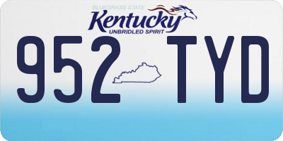KY license plate 952TYD
