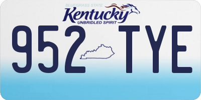 KY license plate 952TYE