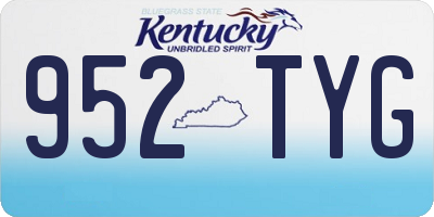KY license plate 952TYG