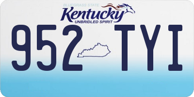 KY license plate 952TYI