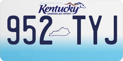 KY license plate 952TYJ