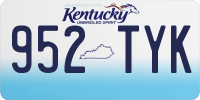 KY license plate 952TYK