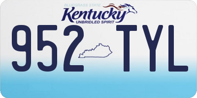 KY license plate 952TYL