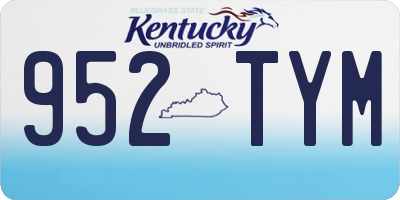 KY license plate 952TYM