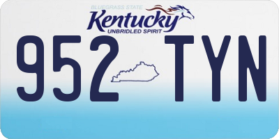KY license plate 952TYN