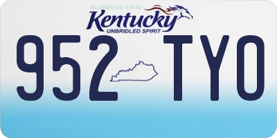 KY license plate 952TYO