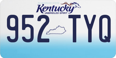 KY license plate 952TYQ